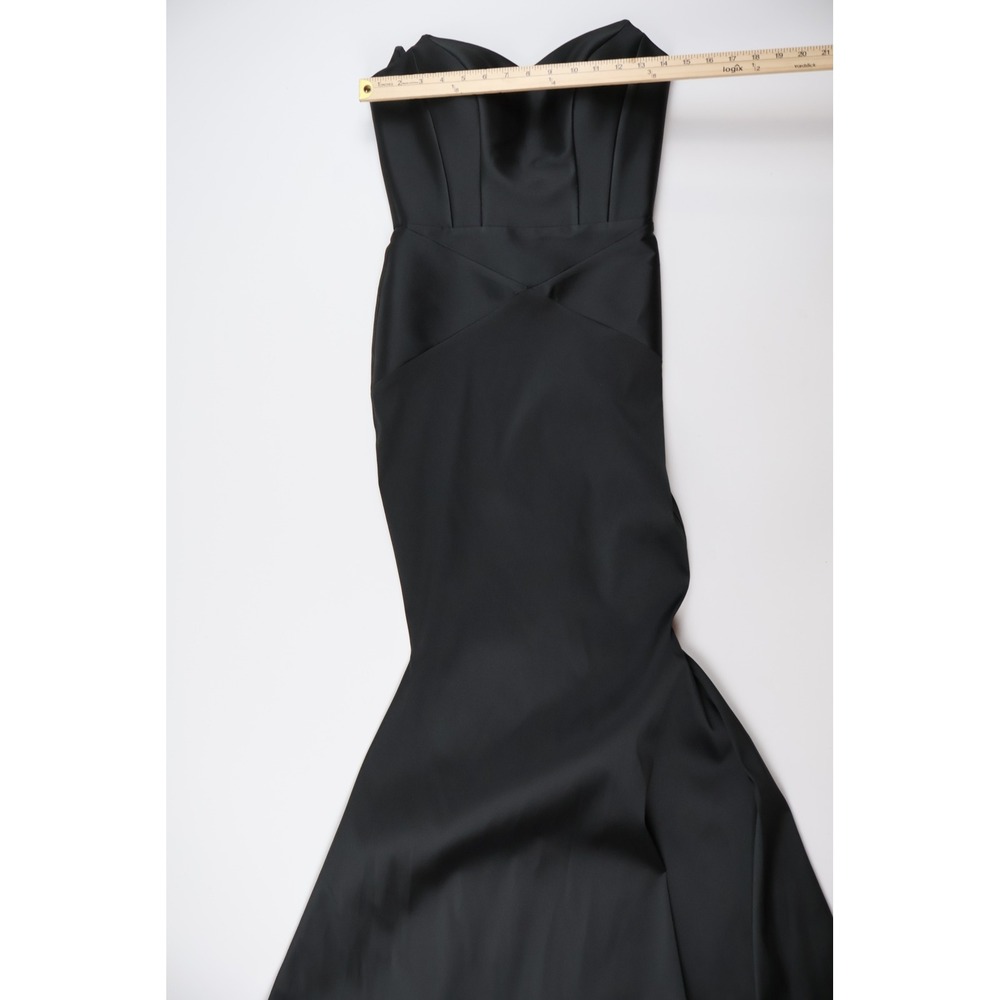 CRISTALLINI Gown Mermaid Strapless Black Solid 4 NWT - Picture 10 of 16